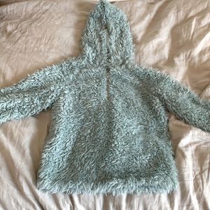 girls teal sherpa